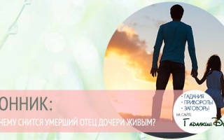 Сонник видеть умершего отца