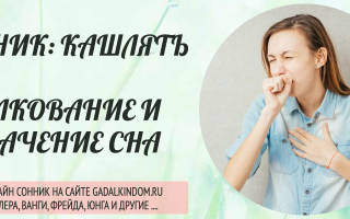 К чему снится кашлять во сне сонник