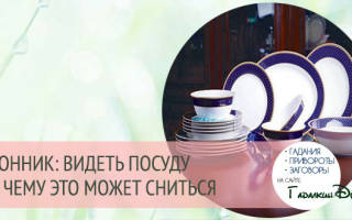 Сонник много посуды