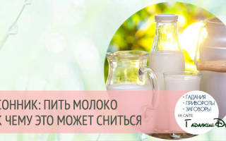 К чему снится пить молоко во сне сонник